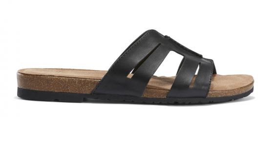 Earth Black Lyndon Leah Womens Slide On Sandals