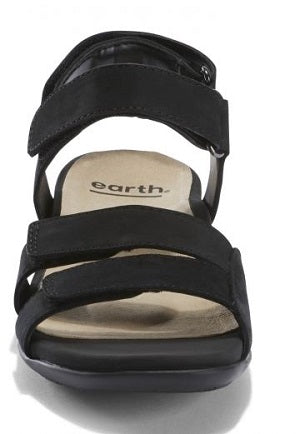 Earth Shoes Women's Black Alder Amal Comfort Sandal AMAL-BLACK
