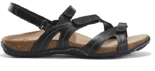 Earth Shoes Womens Black Sand Oahu Comfort Sandal OAHU-BLACK