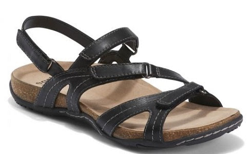 Earth Shoes Womens Black Sand Oahu Comfort Sandal OAHU-BLACK