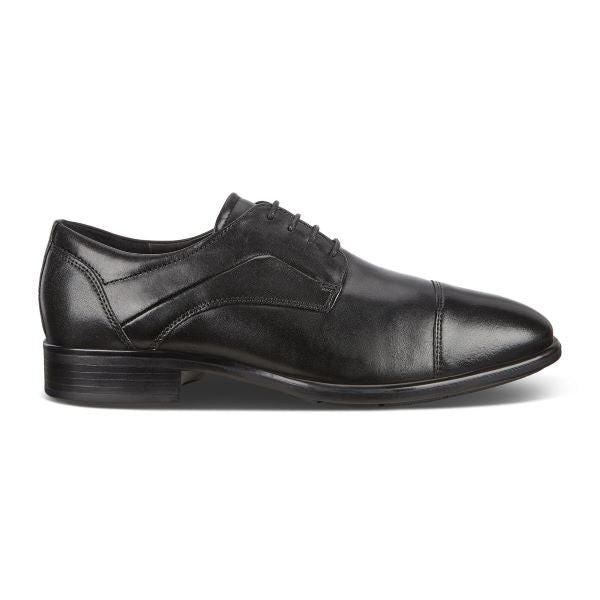 Ecco Black CityTray Cap Toe Mens Dress Shoes 512704-01001