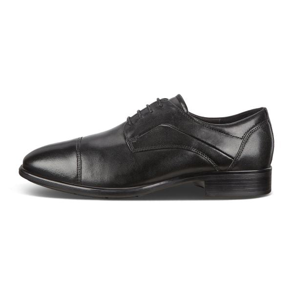 Ecco Black CityTray Cap Toe Mens Dress Shoes 512704-01001