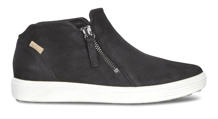 Ecco Black/Powder Soft 7 Womens Low Booties 430243-50263