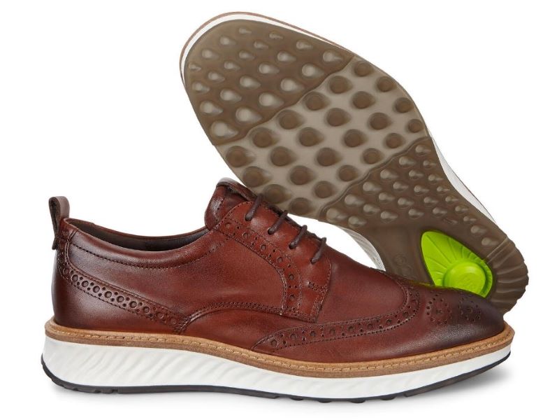 Ecco Cognac St.1 Hybrid Men's Brogue Shoes 836424-01053