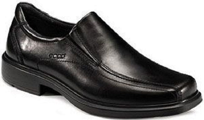 Ecco Helsinki Bicycle Toe Slip-On Black Leather Mens Dress 50134-00101