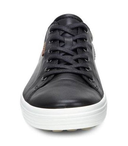 Ecco Soft 7 Vulcanize Black Leather Comfort Casual Mens Shoes 430004-01001