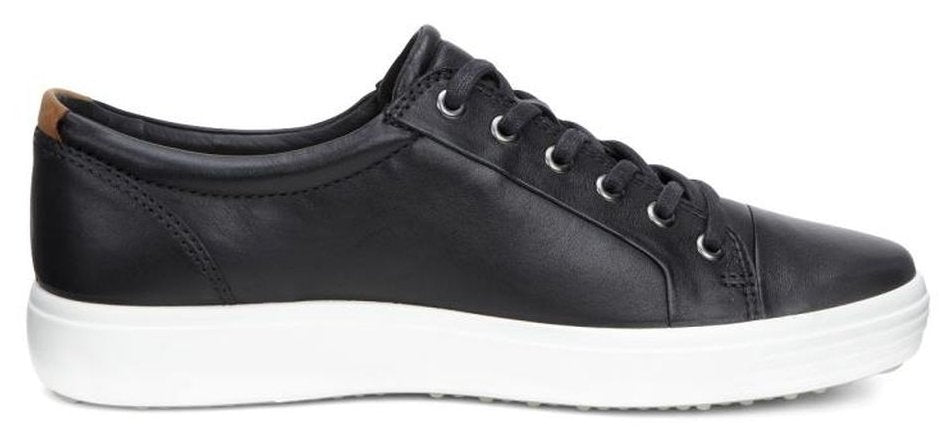 Ecco Soft 7 Vulcanize Black Leather Comfort Casual Mens Shoes 430004-01001