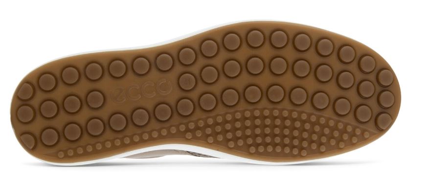 Ecco Taupe/Lion Soft 7 Mens Slip On Leather Sneakers 470484-60589