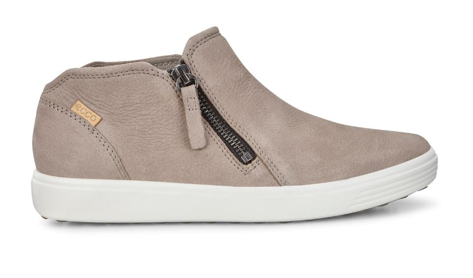 Ecco Warm Grey/Powder Soft 7 Womens Low Booties 430243-50666