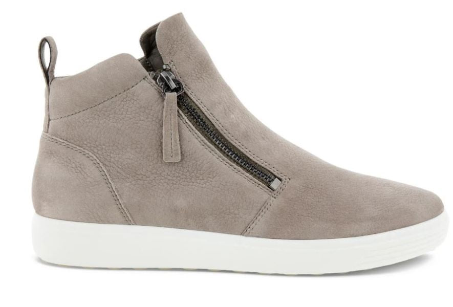Ecco Warm Grey Soft 7 Womens Zip Bootie 470313-02375