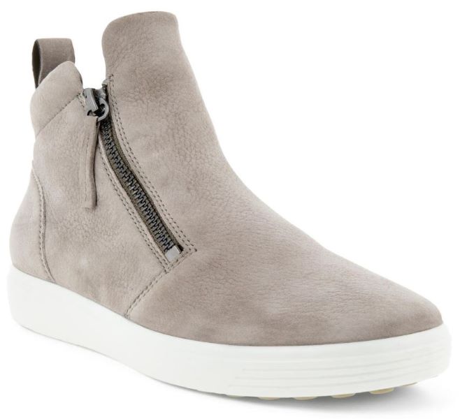 Ecco Warm Grey Soft 7 Womens Zip Bootie 470313-02375