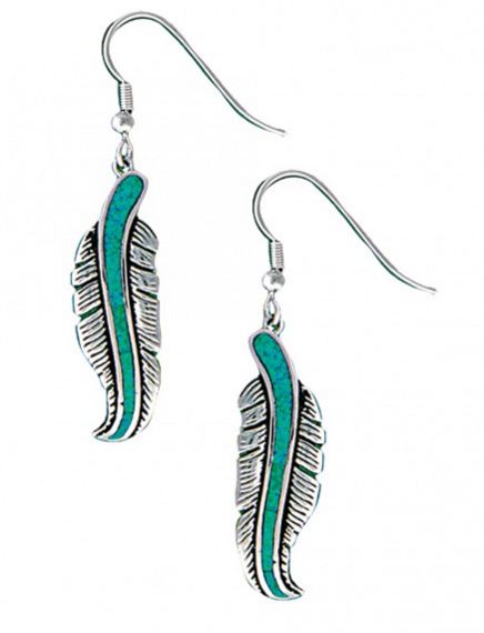 ER1320 The Storyteller Feather Dangle Earrings