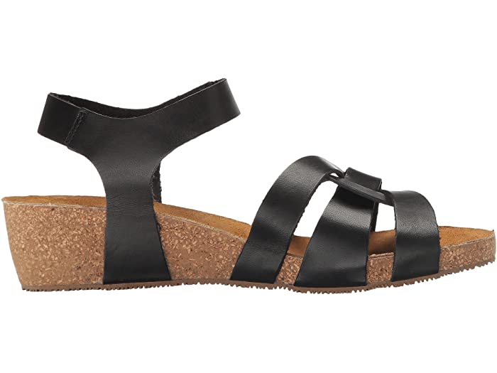 Eric Michael Black Adjustable Strap Womens Sandals MILLIE