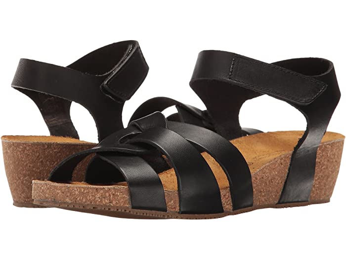 Eric Michael Black Adjustable Strap Womens Sandals MILLIE