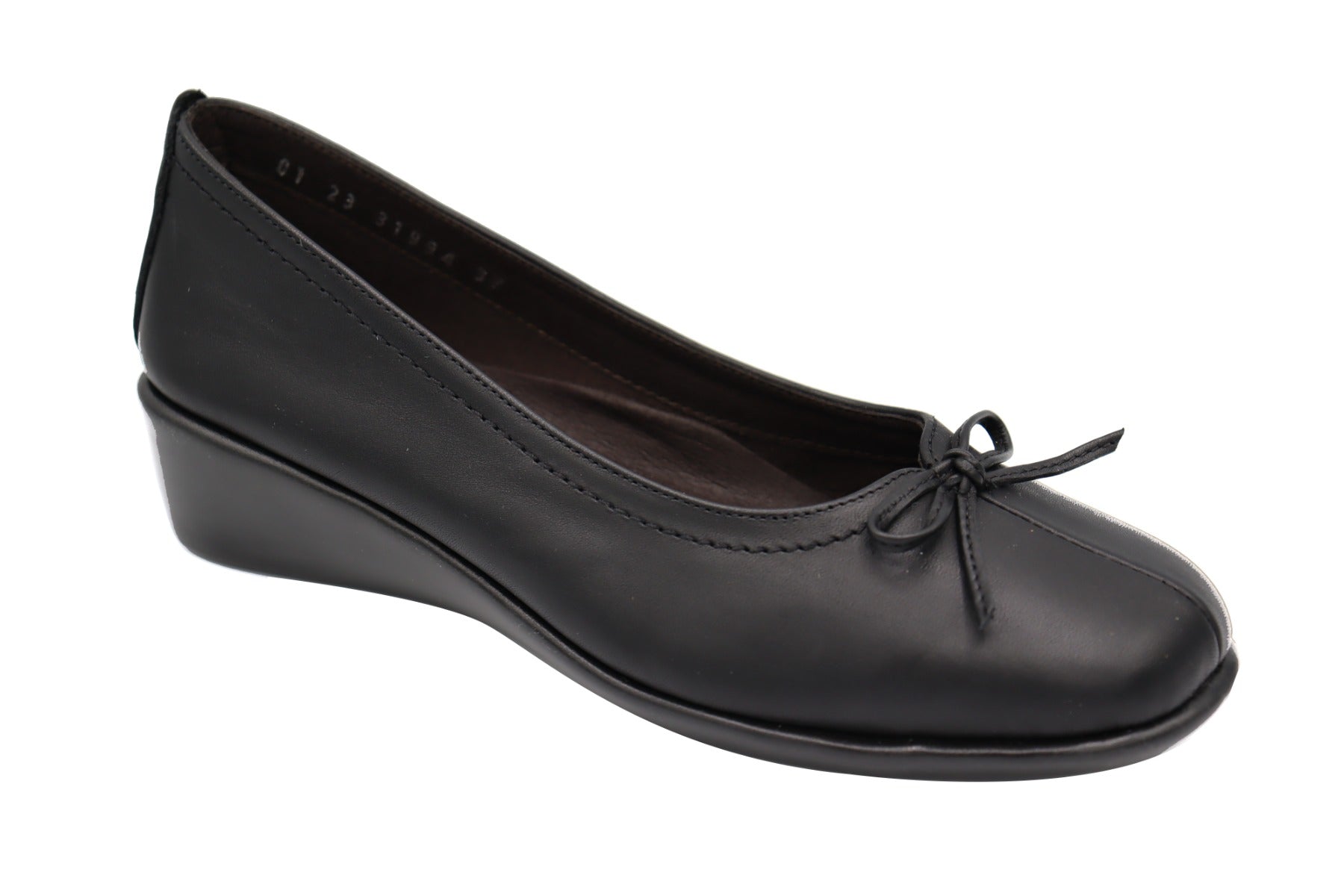 Eric Michael Black Bonnie Low Wedge Women's Shoes BONNIE-BLK