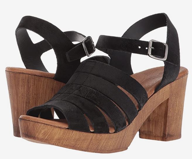 Eric Michael Black Mission Womens Leather Upper Heels