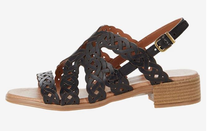 Eric Michael Black Padma Womens Woven Braided Leather Strap Sandals
