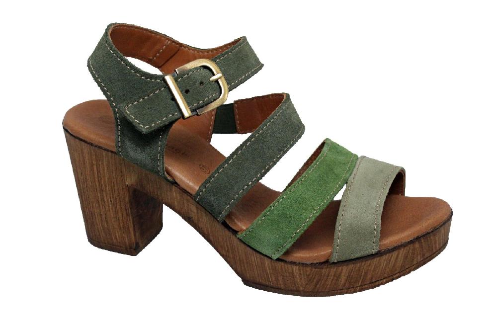 Eric Michael Green Jamie Womens Adjustable Buckle Sandals