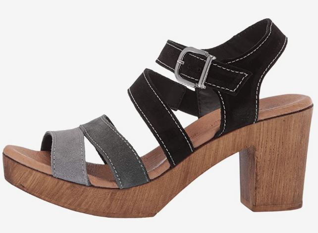 Eric Michael Grey Jamie Womens Adjustable Buckle Sandals