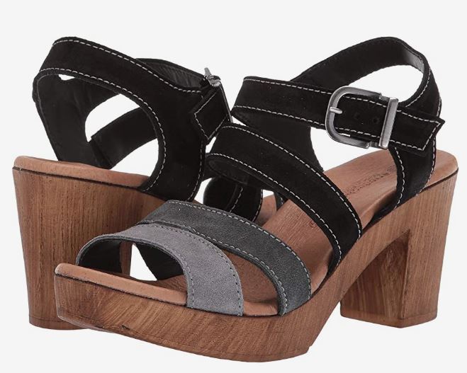 Eric Michael Grey Jamie Womens Adjustable Buckle Sandals