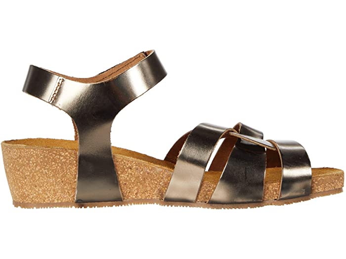 Eric Michael Pewter Adjustable Strap Womens Sandals MILLIE