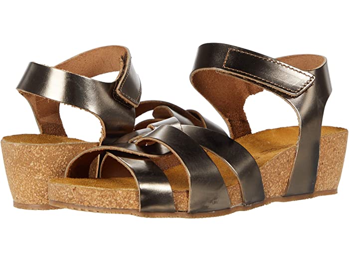 Eric Michael Pewter Adjustable Strap Womens Sandals MILLIE