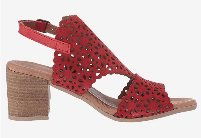 Eric Michael Red Delilah Womens Open Toe Sandals