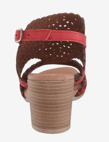 Eric Michael Red Delilah Womens Open Toe Sandals