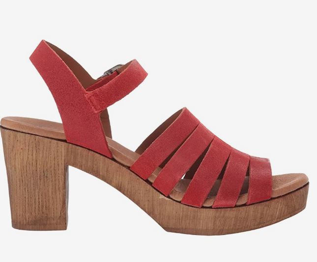 Eric Michael Red Mission Womens Leather Upper Heels