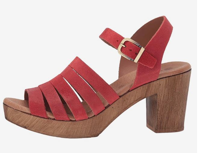 Eric Michael Red Mission Womens Leather Upper Heels