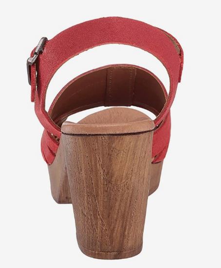 Eric Michael Red Mission Womens Leather Upper Heels