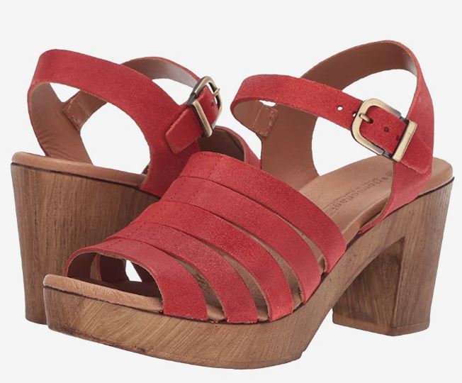 Eric Michael Red Mission Womens Leather Upper Heels