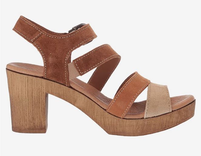Eric Michael Tan Jamie Womens Adjustable Buckle Sandals