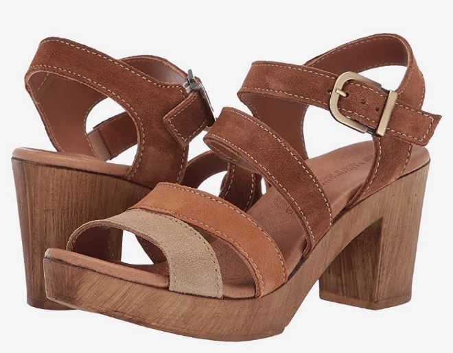 Eric Michael Tan Jamie Womens Adjustable Buckle Sandals