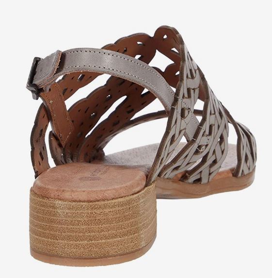 Eric Michael Taupe Padma Womens Woven Braided Leather Strap Sandals