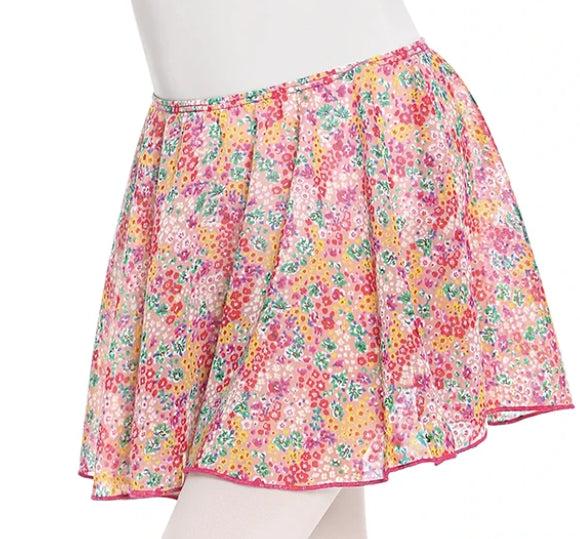Eurotard Flirty Floral Chiffon Pull On Skirt 04283