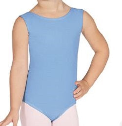 Eurotard Light Blue Girls Tank Leotard with Cotton Lycra 1089-LTBLUE