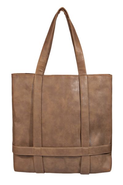Fame Accessories Brown Hat Carrier Tote Bag MMA8198BR