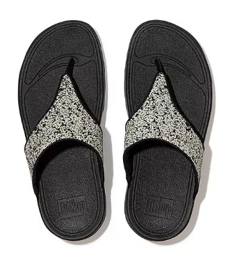 Fitflop Black Glitter Splash Lulu Ladies Sandals DM5-001