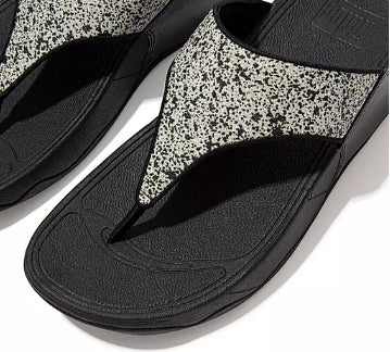 Fitflop Black Glitter Splash Lulu Ladies Sandals DM5-001