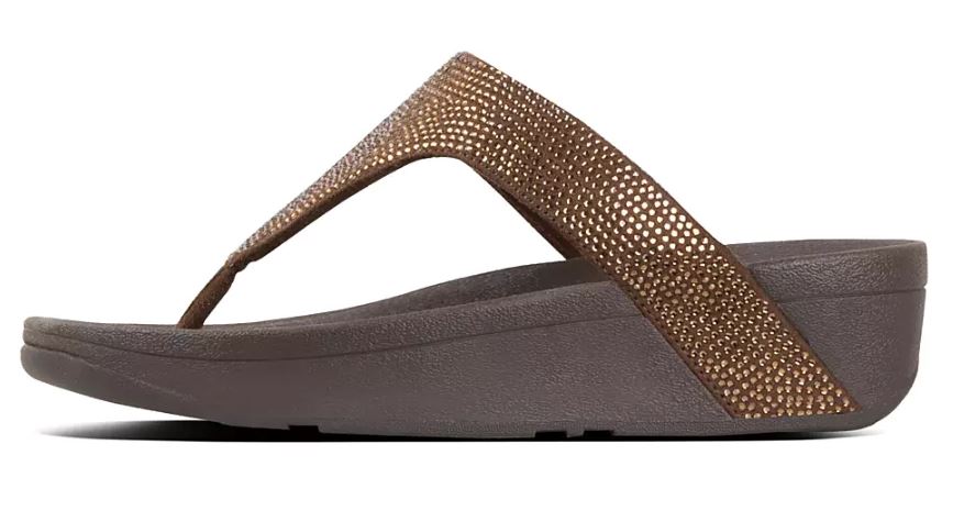 Fitflop Bronze Shimmercrystal Toe-Thong Womens Sandals T82-012