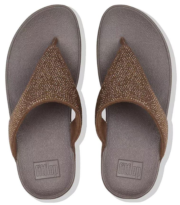 Fitflop Bronze Shimmercrystal Toe-Thong Womens Sandals T82-012