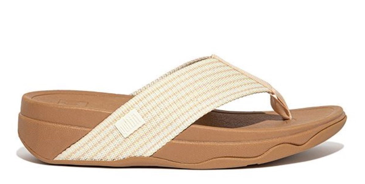 Fitflop Cream Mix Surfa Womens Toe Post Sandals H84-926