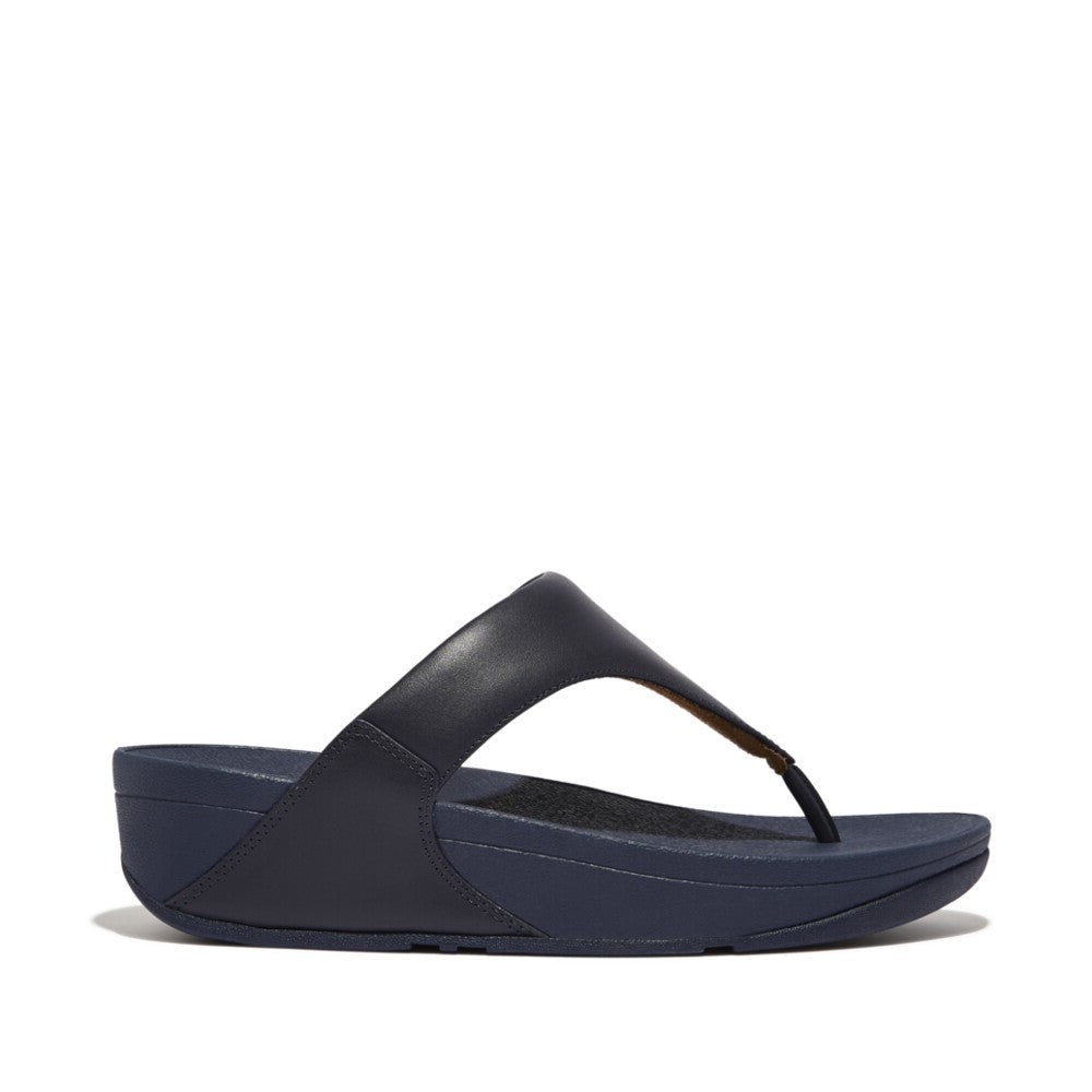 Fitflop Deep Blue Lulu Leather Toe Post Women's Sandals I88-A15