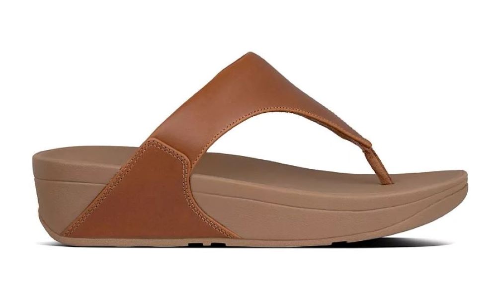 Fitflop Light Tan Lulu Leather Toe Post Womens Sandals I88-592