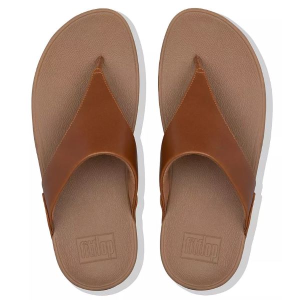 Fitflop Light Tan Lulu Leather Toe Post Womens Sandals I88-592