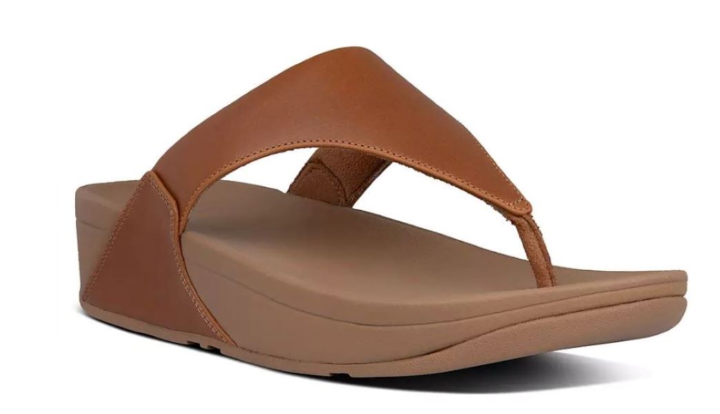Fitflop Light Tan Lulu Leather Toe Post Womens Sandals I88-592