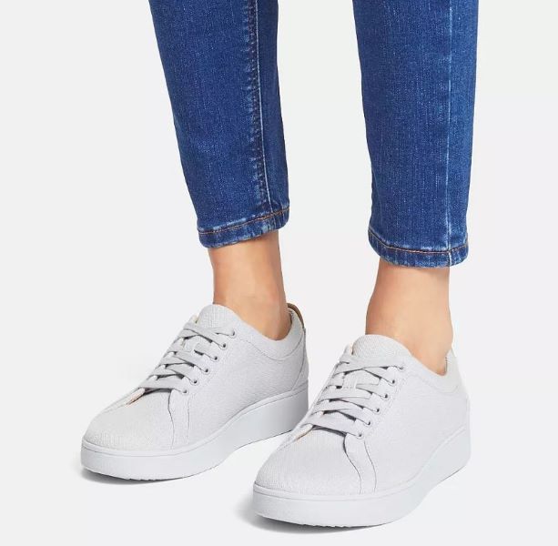 Fitflop Soft Grey Rally Womens Trainer Sneakers FB8-482