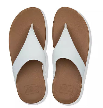 Fitflop White Lulu Leather Toe-Post Ladies Sandals I88-194