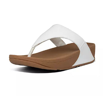 Fitflop White Lulu Leather Toe-Post Ladies Sandals I88-194